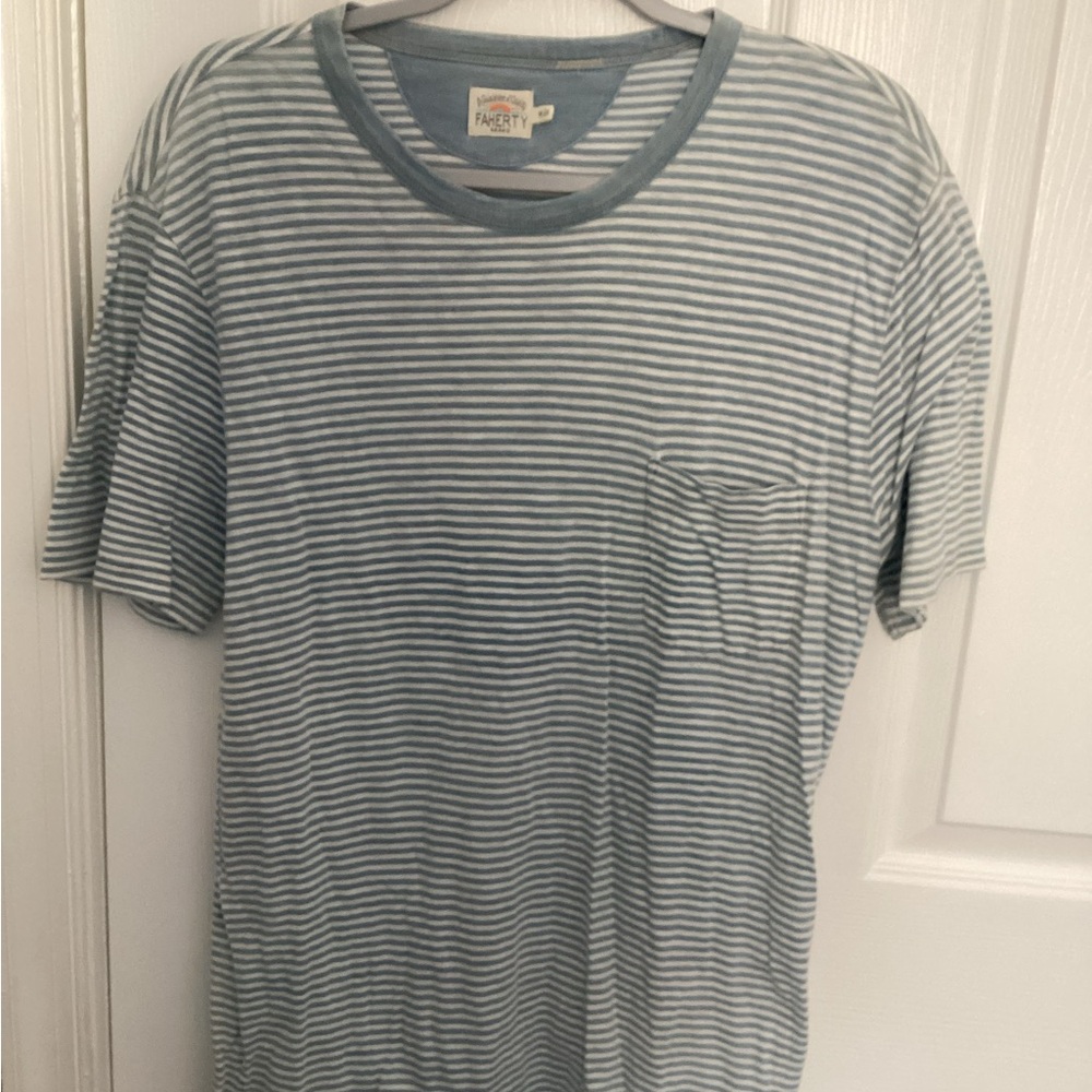 Men's Striped Blue T-Shirt